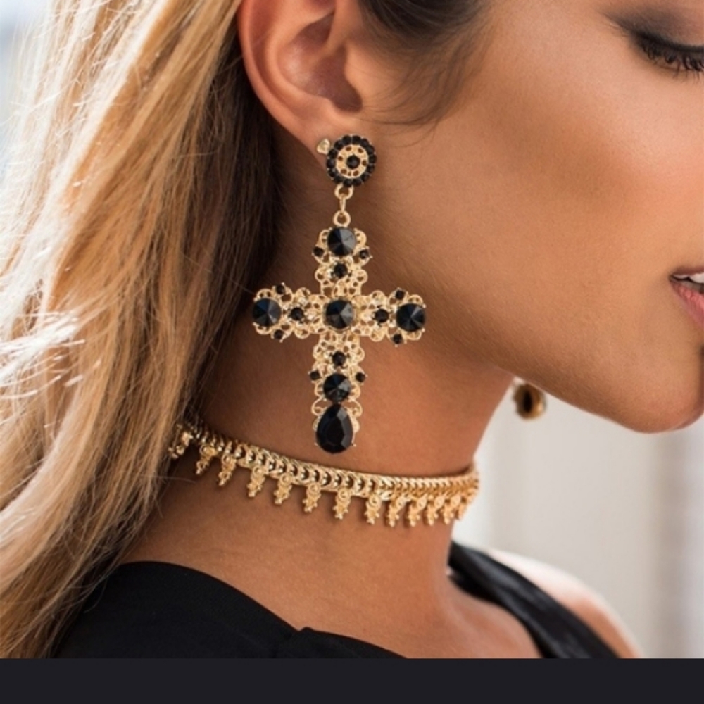 Cross Large Earrings